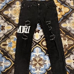 AMIRI Black Ripped Skinny Jeans
